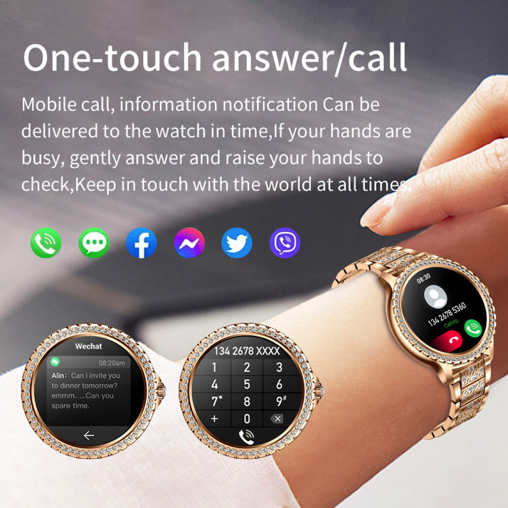 696 New Blue Tooth Call Women  - Watches Ladies Smartwatch review and price
