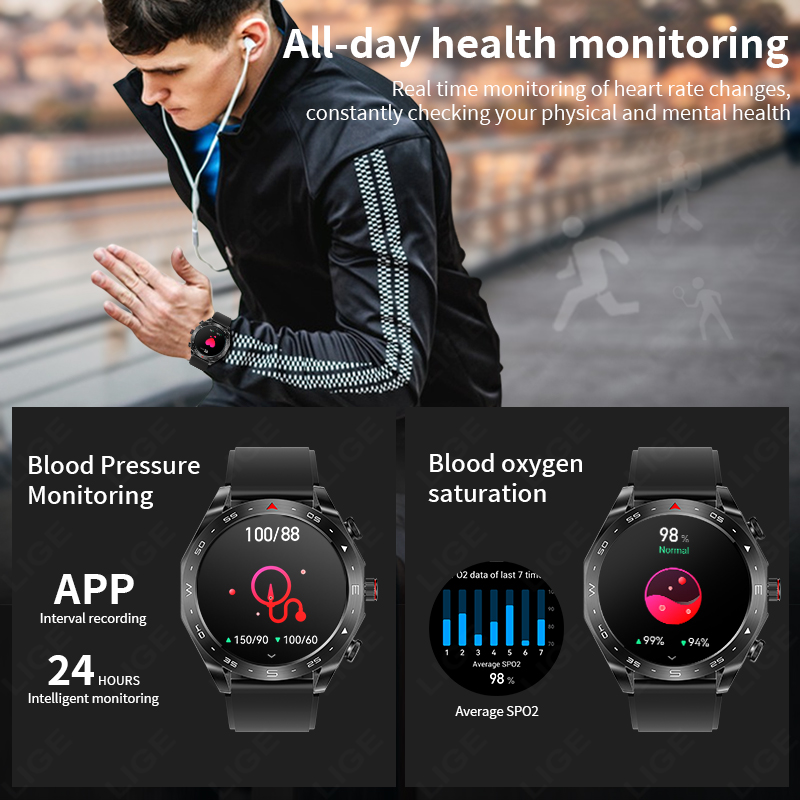 LIGE With Earbuds Bluetooth He - Smartwatch Watches Price review and price